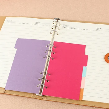 

A5 A6 Inner Page organizer Notebook Index Paper Separator Divider Pages 5 Sheets Matching Filofax Binder Index Dividers