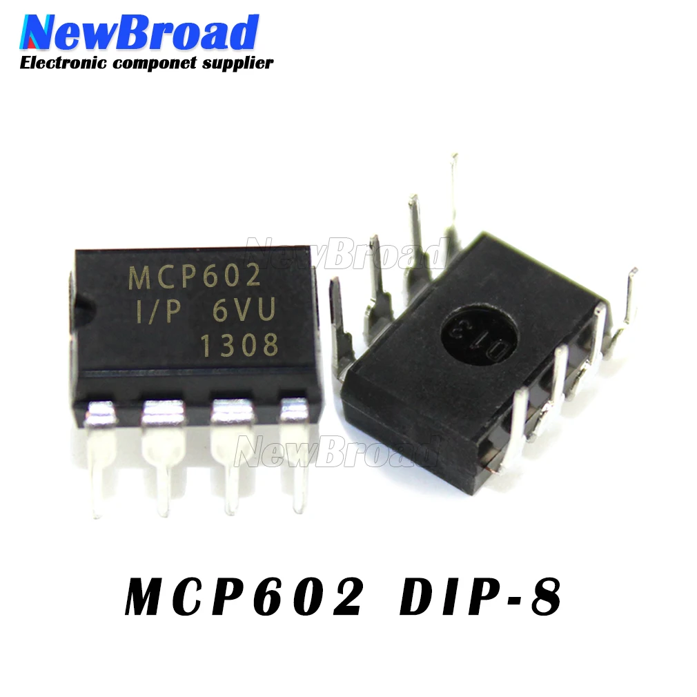 10 шт MCP602-I/P DIP8 MCP602 DIP 2 7 V до 5 одиночная поставка CMOS Op Amps | Электронные компоненты и