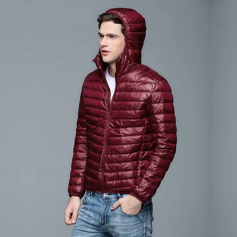 

Мужской легкий пуховик с капюшоном, размеры 6XL 5XL 4XL 3XL