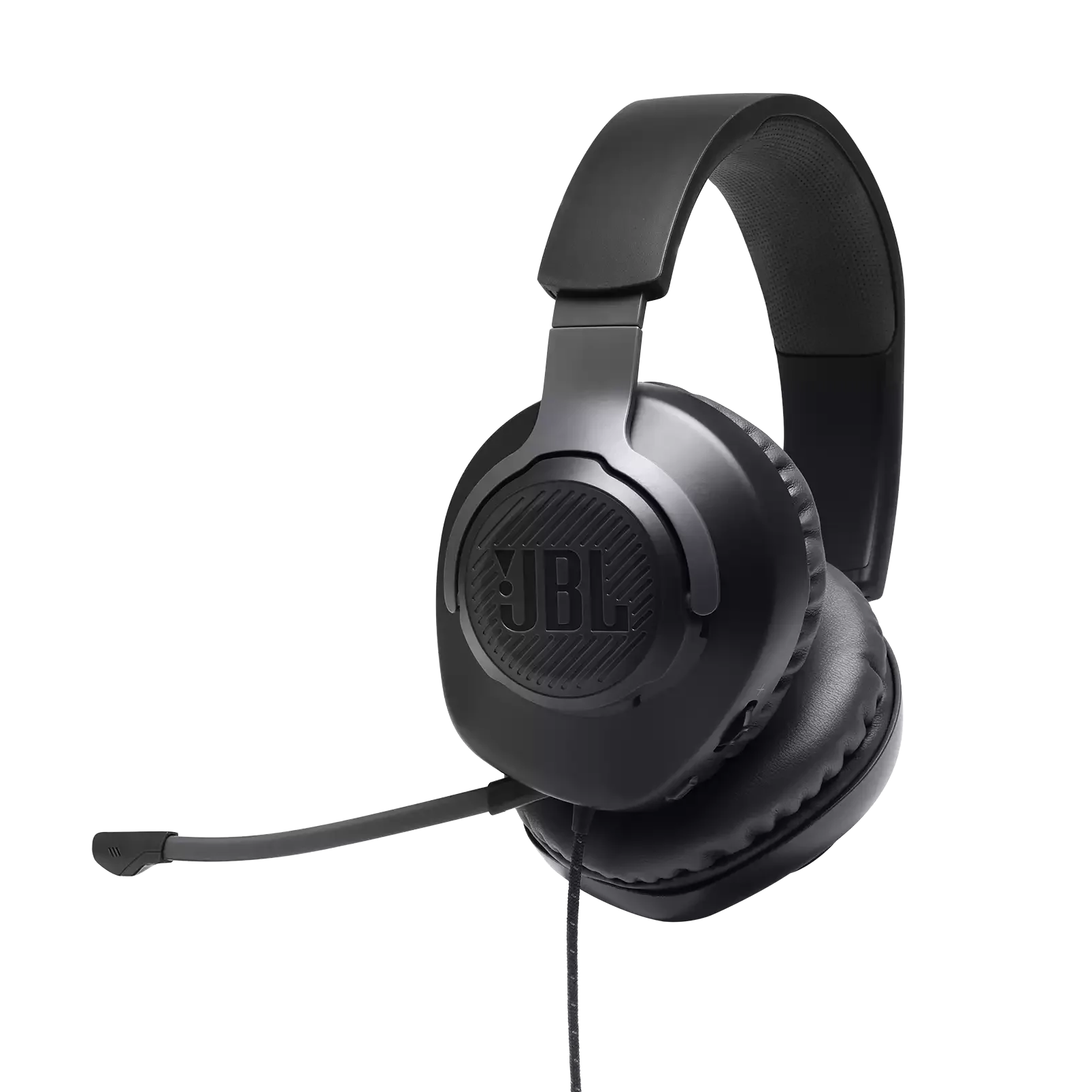 JBL Quantum 100 Wired over ear gaming headset with a detachable mic