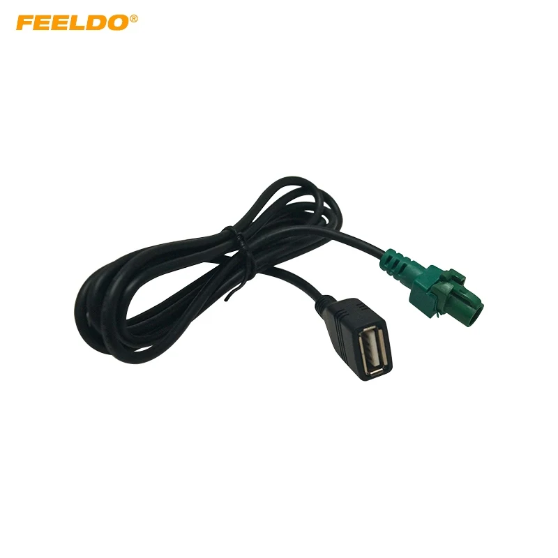 

FEELDO Car Auto Round 4Pin CD Changer USB Cable For BMW 3-series Z-series X5 X6 Audio USB Plug Adapter