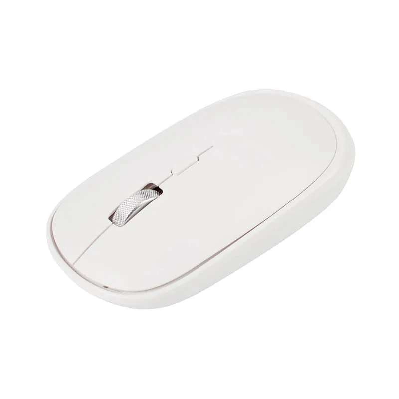 Беспроводная мышь с Bluetooth, двойной режим, беспроводная мышь для ПК, бесшумная эргономичная портативная мышь для ноутбука, Camputer, Mac, Windows - Цвет: White