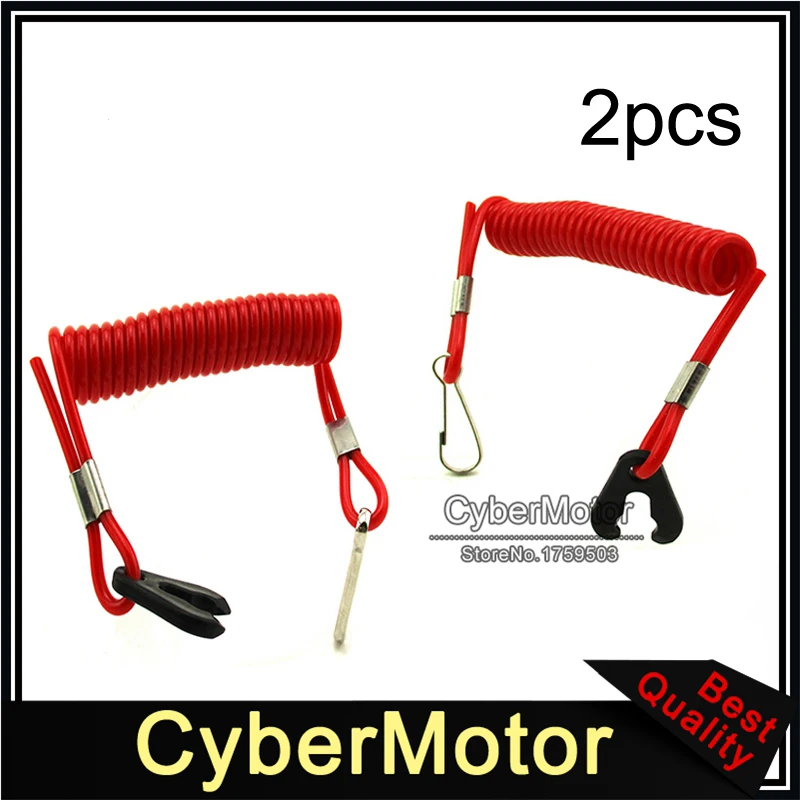 Спасательный трос для реактивного катера Yamaha Raptor Banshee Blaster Quad 4 Wheeler ATV - Цвет: 2pcs Red