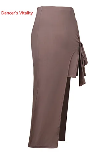 Only skirt Костюмы для латинских танцев, для женщин, для взрослых, одежда для тренировок, облегающая повязка, раздельная юбка, Румба Самба Танго ча танцовщица, сценическая одежда - Цвет: Only skirt