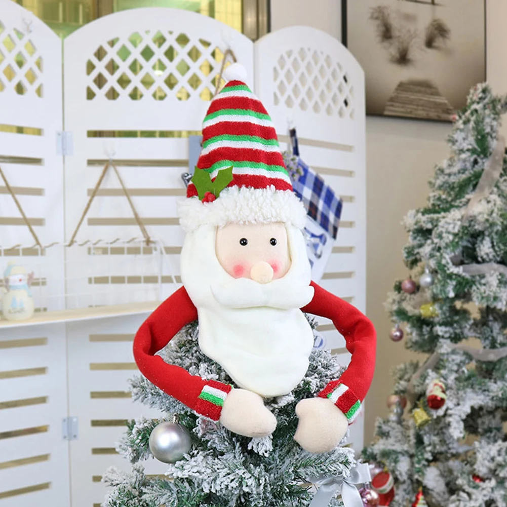 

Party Decoration Hat Holiday Cute Snowman Home Santa Claus Lovely Hug Pendant Ornament Elk Christmas Tree Topper Supplies
