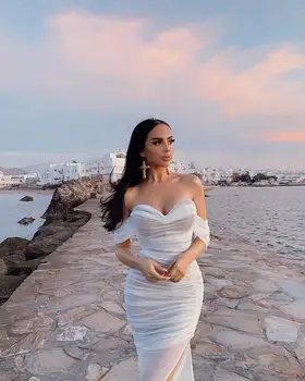 

2020 New Style Bandage dress Mesh See-Through Slit Slash Neck Backless Sexy Women celebrity body con Long dresses wholesale