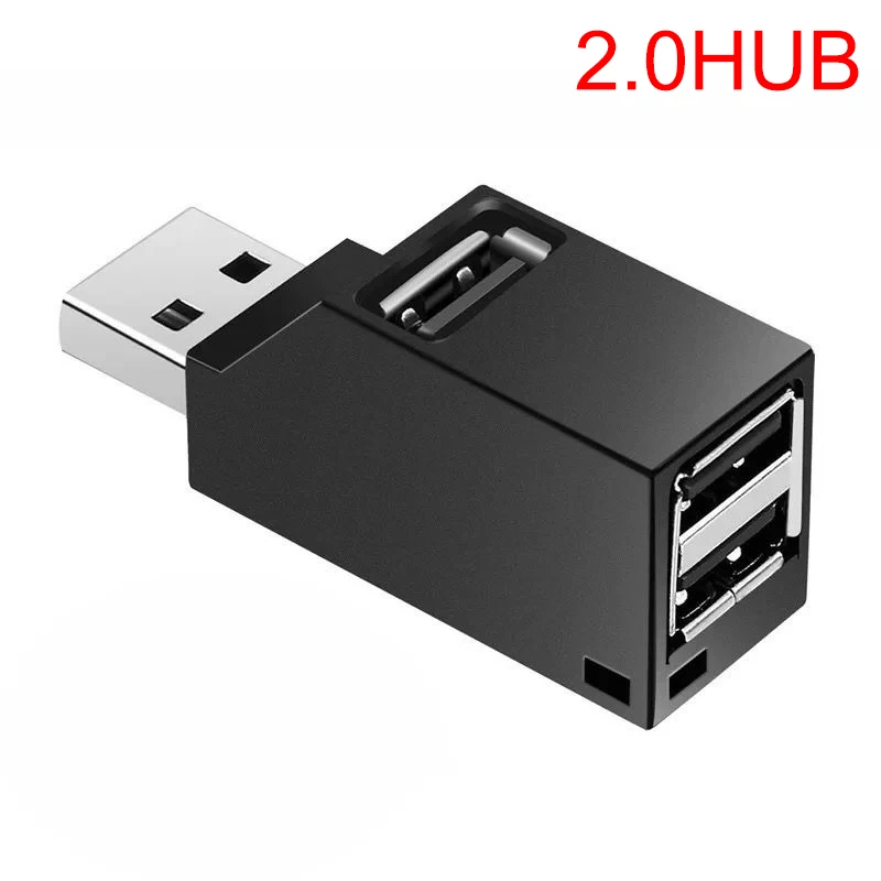 USB 2.0 Мини USB 3,0 2,0 концентратор для Xiaomi 3 Порты и разъёмы несколько Порты Разветвитель USB автомобильный адаптер USB HUB 2,0 3,0 высокое Скорость планшет ноутбук компьютер - Цвет: USB 2.0