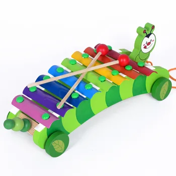 

Children Wooden Music Instrument Toy Cartoon Animal Xylophone Kids Musical Toy Drawable Multicolor Baby Educational Toy Gifts
