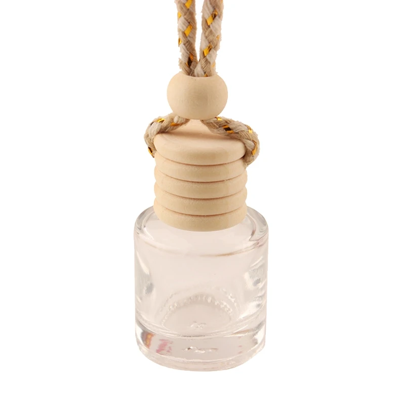 10Pcs Car Hanging Glass Bottle Empty Perfume Aromatherapy Refillable Diffuser Air Fresher Fragrance Pendant Ornament