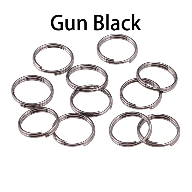 50-200pcs/bag 4 5 6 8 10 12 mm Open Jump Rings Double Loops Split Rings Connectors For Diy Jewelry Making Findings Accessories Gun Black