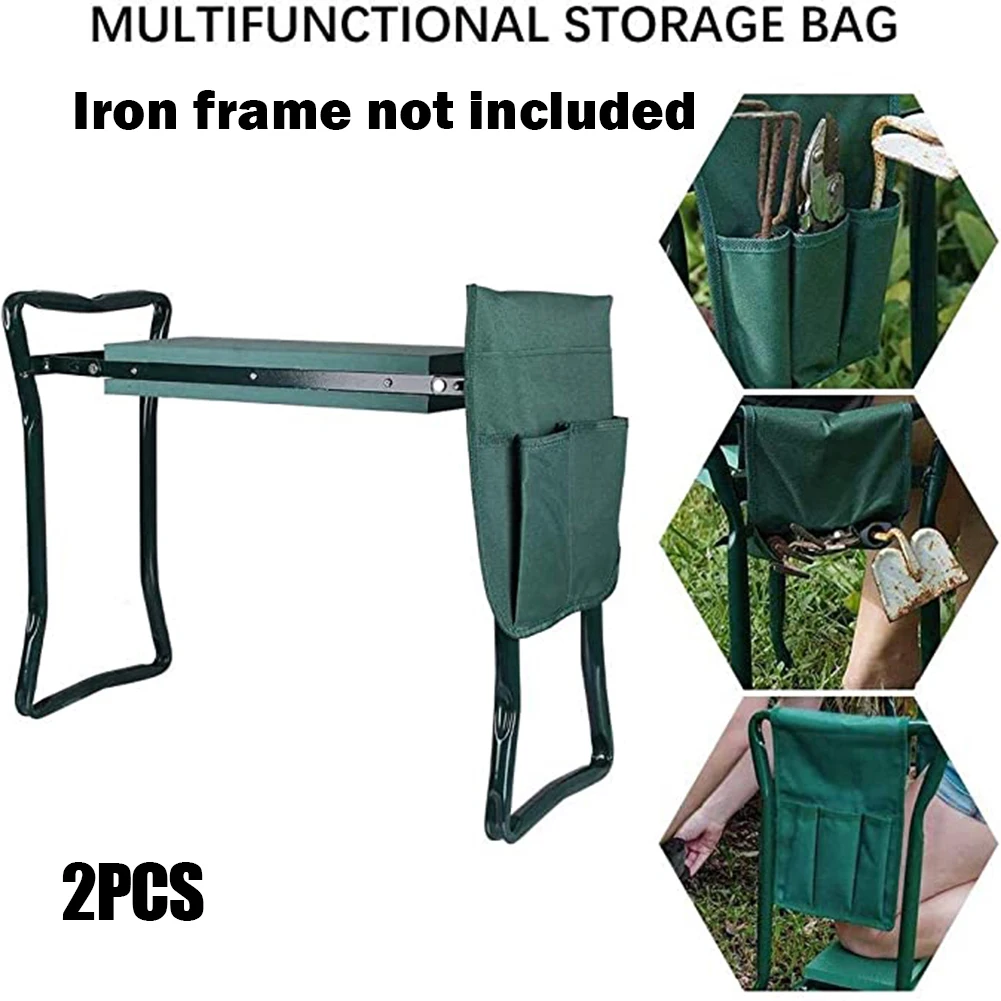 Newly 2 Pcs Tool Side Bag Pockets Pouch for Garden Bench Garden Kneeler Stools Gardening A Perfect Gift For Gardeners