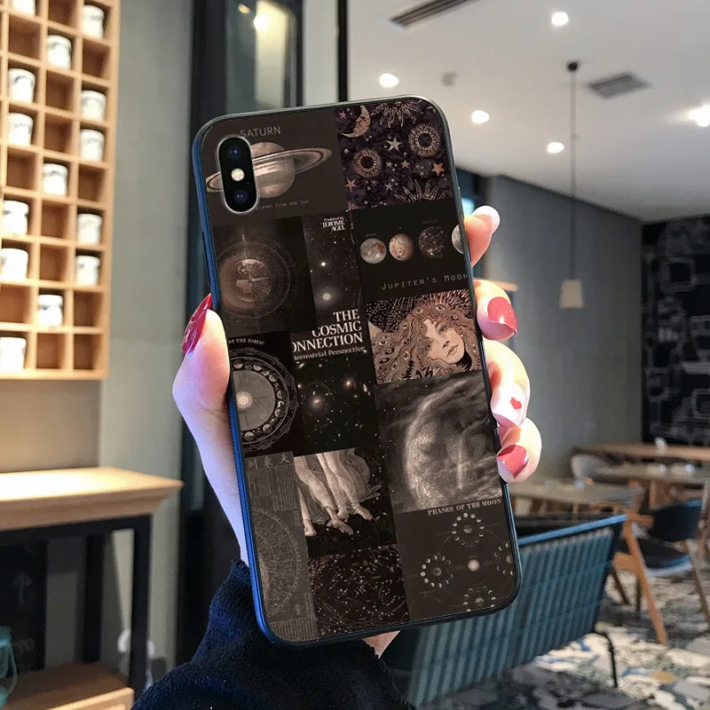 Estetika langit Berbintang seni DIY Dicat Ponsel Case Untuk iPhone 8 7 6 6S Plus X XS MAX 5 5S SE XR 11 11pro promax Ponsel