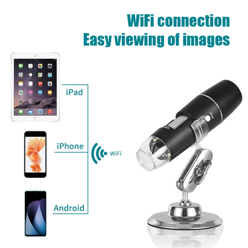 Беспроводной цифровой WiFi USB микроскоп камера 50X до 1000X увеличение мини ручной эндоскоп LB88