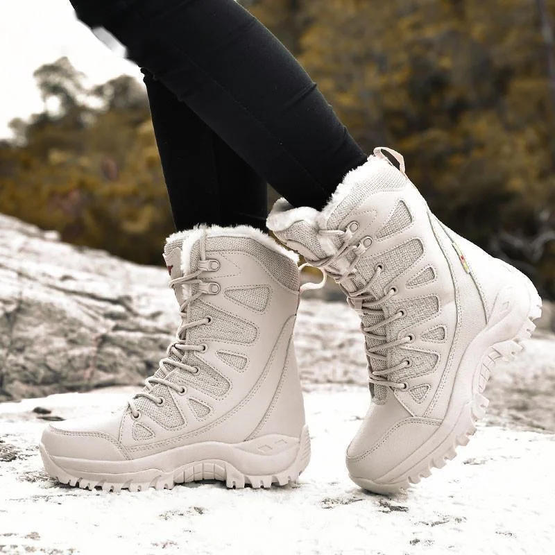 

2021 Winter shoes Women Boots High Quality Comfortable Snow Boots Fur Plush Warm Casual Mid-Calf Hiking Boots Women shoes