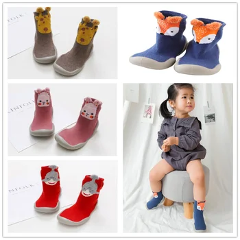 

Baby Knitted Floor Socks Shoes Foot Socks Animal Style Infant Anti-slip Indoor Socks Newborn Non-slip Fox Tiger Thickening Shoes