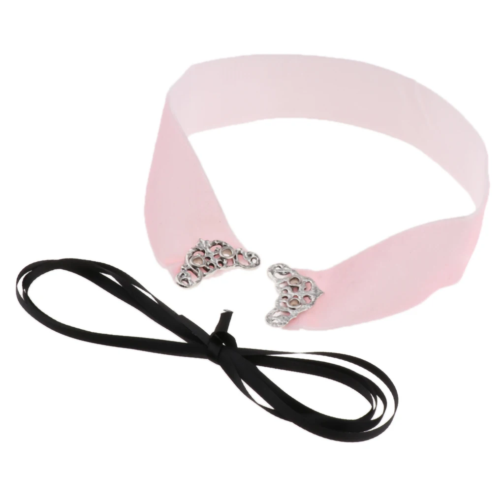 Wide Thick Punk Boho Summer Velvet Lace up Choker Necklaces Adjustable for Women Girls