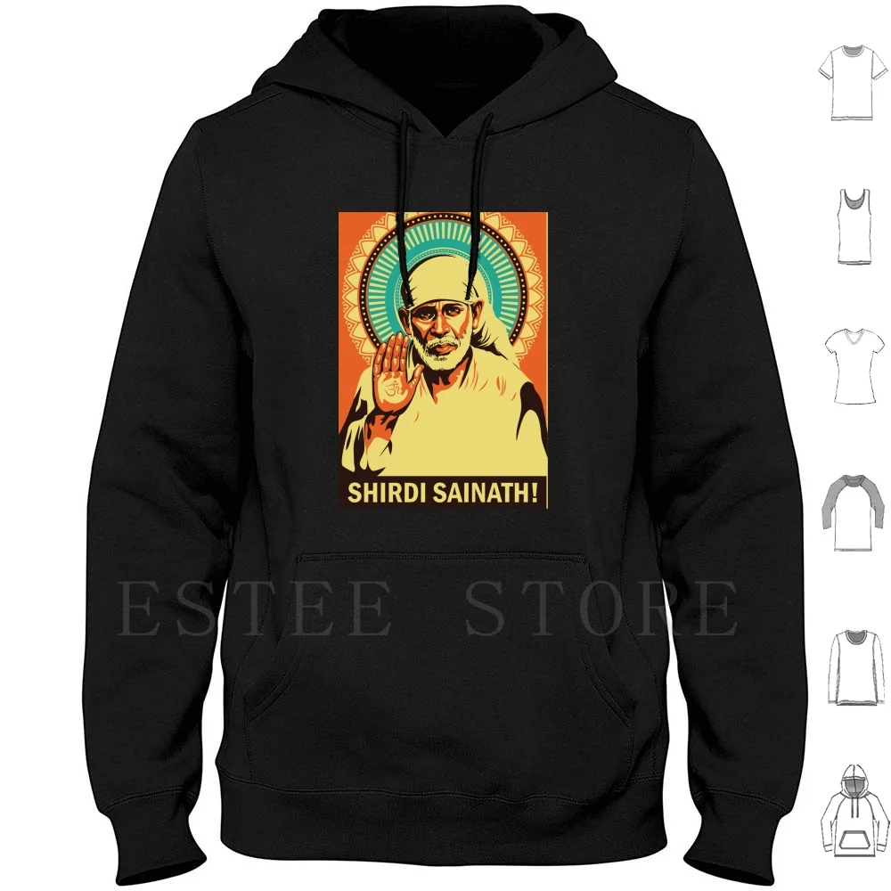 Sai Baba Felpe Con Cappuccio Manica Lunga Sai Baba India Baba Citazione Ispiratrice Amore Indù Sai Buddha Dio Induismo Pace Sathya
