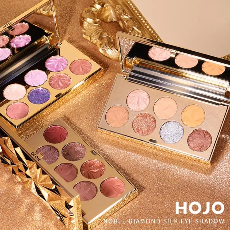 

HOJO Matte Diamond Silky Eyeshadow Palette Glitter Earthy Eye Shadow Powder Waterproof Strong Adhesive Eye Makeup Cosmetic TSLM1