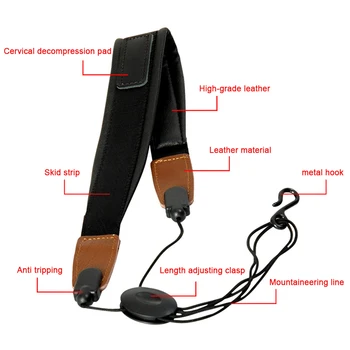 

Saxophone Strap Parts Single Shoulder With Hook Alto Tenor Durable Clarinet Musical Instrument Adjustable Universal Accessories