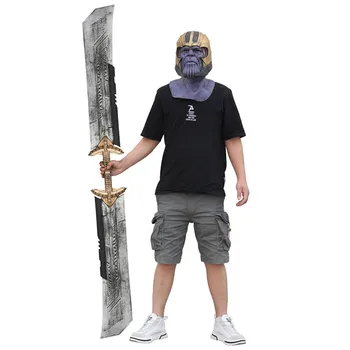 

[Funny] Cosplay toy 180cm Avengers Thanos Double-edged Sword Weapon Infinity Gauntlet gloves Props child Costume party toy gift