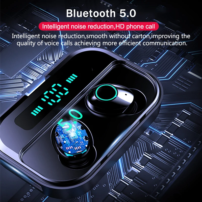 M7 TWS Bluetooth V5.0 наушники стерео беспроводные Earbus Мини HIFI Звук спортивные наушники гарнитура с микрофоном