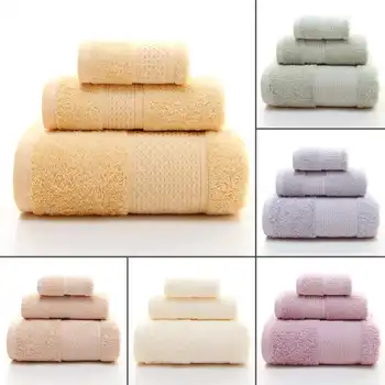 

6Colors 100% Cotton High Absorbent Bath Towel Face Care Hand Cloth Towel Bathroom For Adults Quick Dry Soft 34*35/35*78/70*145cm