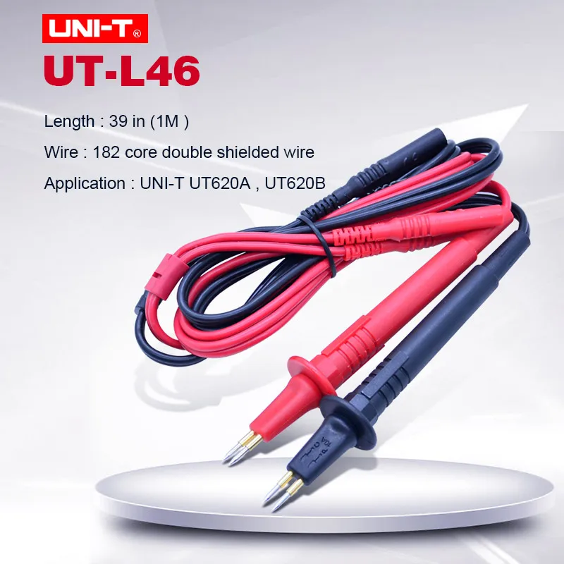 UNI-T UT-L46 Four Wire Test Leads Probe use for UT620A UT620B Red Black 