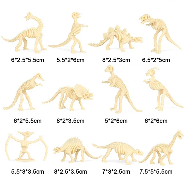 New Dinosaur Toys Fossil Skeleton Simulation Model Set Mini Action Figure Educational Creative Collection Toy For Children 6