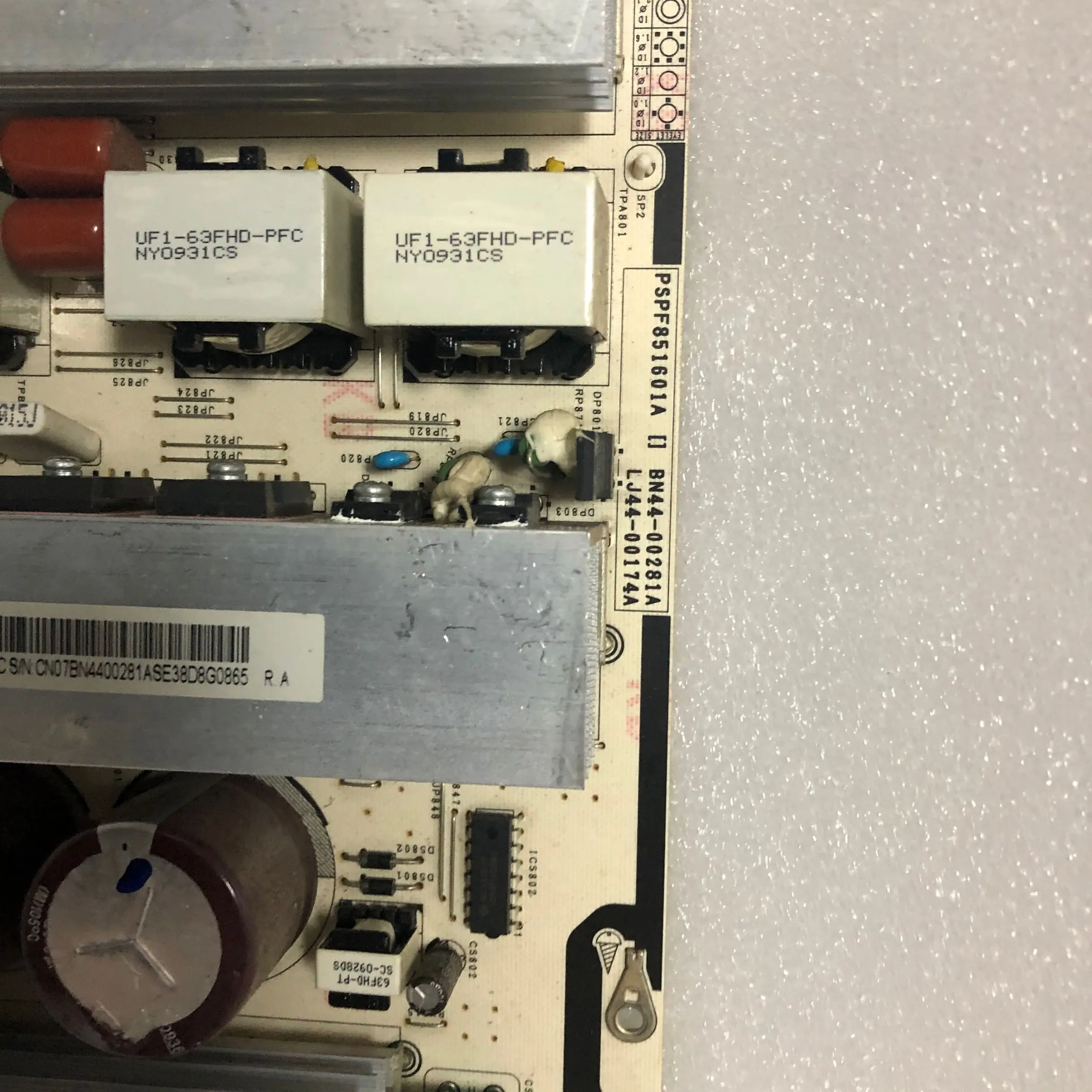 Хорошая работа плата питания PSPF851601A BN44-00281A
