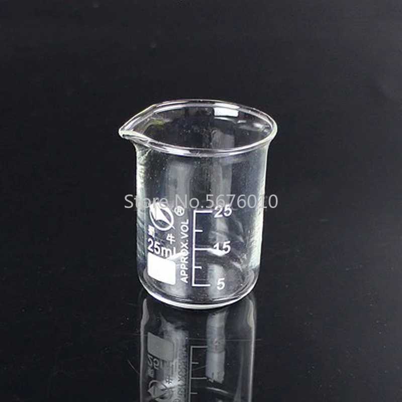 

1 Piece 25ml To 2000ml Low Form High Borosilicate Glass Beaker Chemistry Container Experiment Labware for School