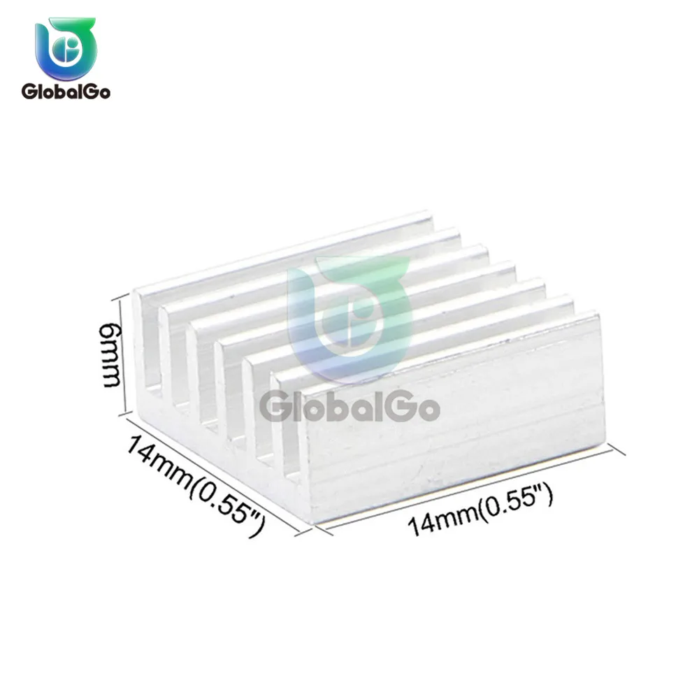 

10pcs/Lot 14X14X6MM Power Amplifier Aluminum Heatsink Heat Sink Radiator Module Radiator Cooling Heatsink