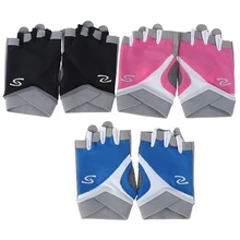 Профессиональный Для женщин Фитнес спортивные Половина Finger ездовые перчатки для занятий йогой для тяжелой атлетики, бодибилдинга оборудование дышащая Нескользящая перчатки