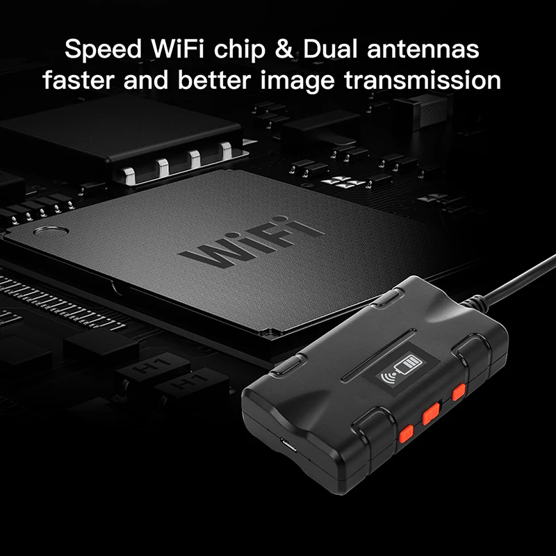 Беспроводная Инспекционная камера WiFi эндоскоп 2 0 MP 1080P HD бороскоп жесткий Змеиный