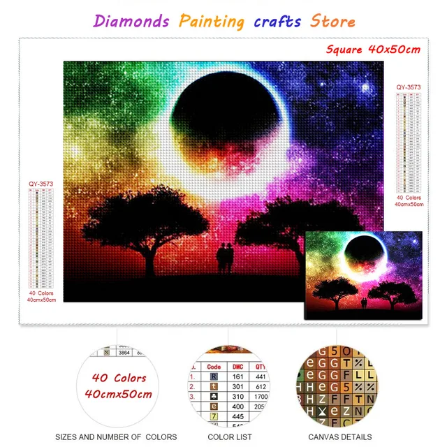 New AB Diamond Painting Universe Planet Full Square/Round Diamont Embroidery Sky Landscape Mosaic Galaxy Cross Stitch Home Decor H41-14