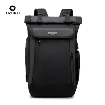 

Ozuko new travel backpack Creative casual usb charging backpacks Male waterproof computer bag Large capacity multi-function bags
