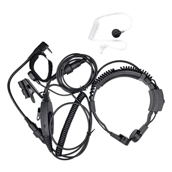 

Two Way Radio Headset Noise Canceling Transparent Security Earphones For 2 PIN Kenwood Baofeng Radio