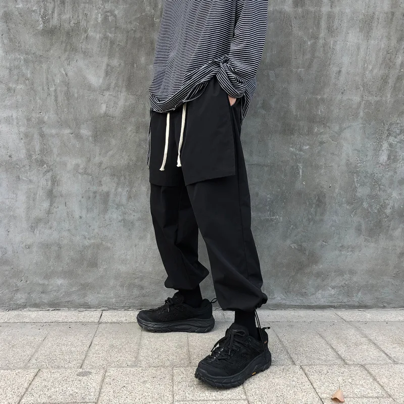 Popular Brand HarLan Wide-Leg Pants Men's Bib Overall Popular Brand Hip Hop Diablo Series Loose Casual Pants Men's Beam Leg Pant