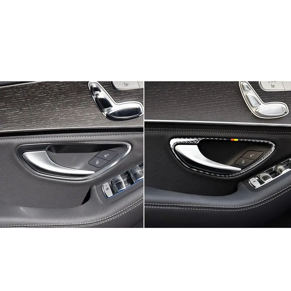4 шт. наклейки из углеродного волокна для Mercedes Benz C Class W205 2015 2018 GLC X253 2016 2018|Наклейки