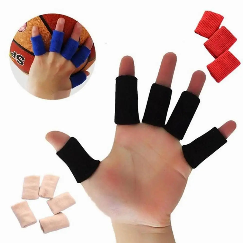 

10 Pieces Finger Sleeves Thumb Braces Support Elastic Compression Protector Braces for Relieving Pain Calluses Arthritis Knuckle