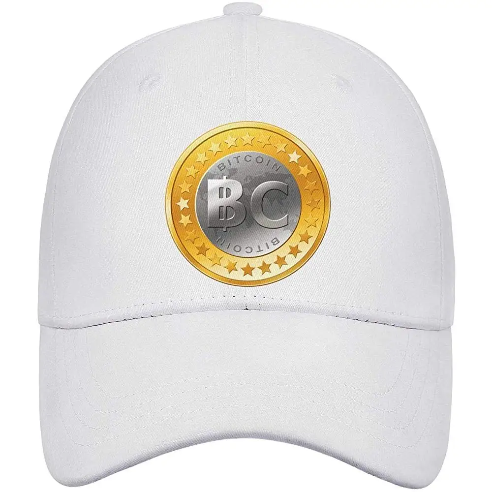 Мужская бейсбольная Кепка Биткоин хлопок Регулируемая наружная плоская кепка