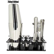 750/600 мл 12 шт./компл. Нержавеющая сталь ликера красное вино шейкер для коктейлей смеситель вино мартини шейкер бармен пить вечерние Барные инструменты