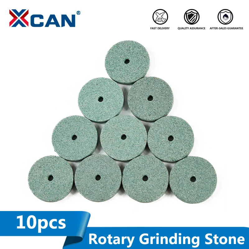 XCAN-piedra hoja de molienda para Dremel, aluminio verde, herramientas rotativas, 10 Uds.