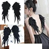 Black White Little Fairy Angel Wings Embroidery Patches Wing Stage Performance Props For Halloween Cosplay Costumes Accessories ► Photo 1/4