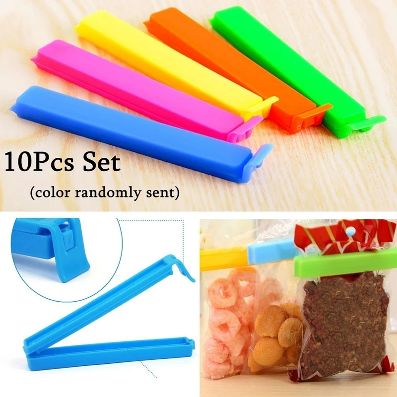 

10 pcs Kitchen Storage Snack Food Seal Sealing Bag Clip Sealer Clamp Plastic Tool