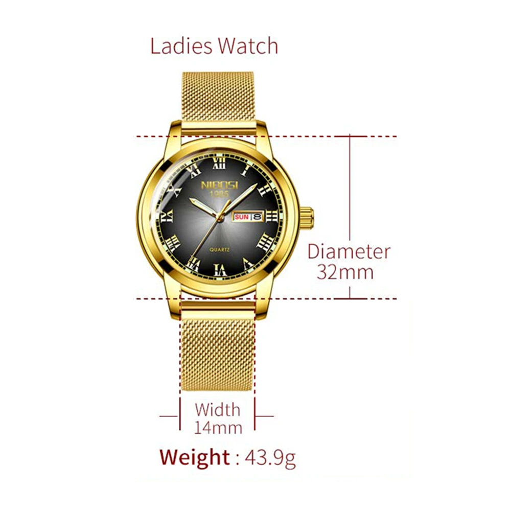 Relogio Feminino 2020 NIBOSI новые золотые женские часы Бизнес Кварцевые дамские Роскошные
