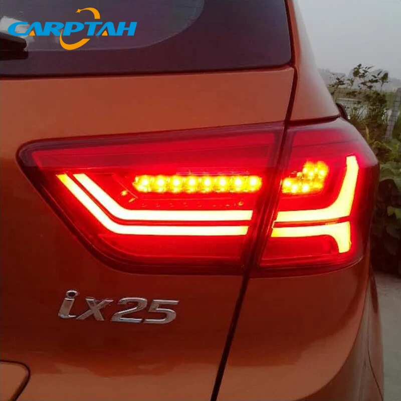 Автомобильный Стайлинг задний фонарь задние фонари для hyundai Creta IX25- задний фонарь DRL+ Динамический сигнал поворота+ задний тормоз светодиодный