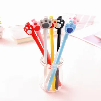 

35 pcs/lot Kawaii Cat Paw Gel Pen Cute 0.5mm black ink Neutral Pen school writing Supplies Promotional Gift