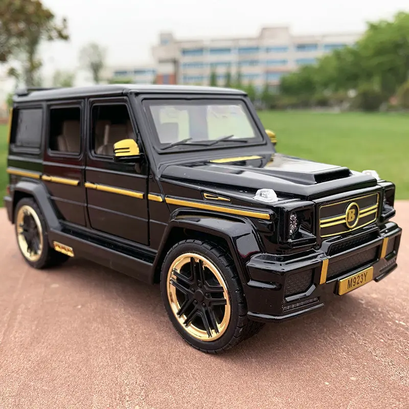 

1:24 Diecast Model Car Mercedes-Benz Barbos Off-road Vehicle Metal Pull Back High Simulation Sound And Light Collection Ornament