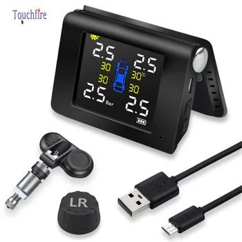 

1Set Smart Car TPMS Tyre Pressure Monitoring System Solar Power Digital LCD Display Auto Security Alarm Systems Tyre Pressure