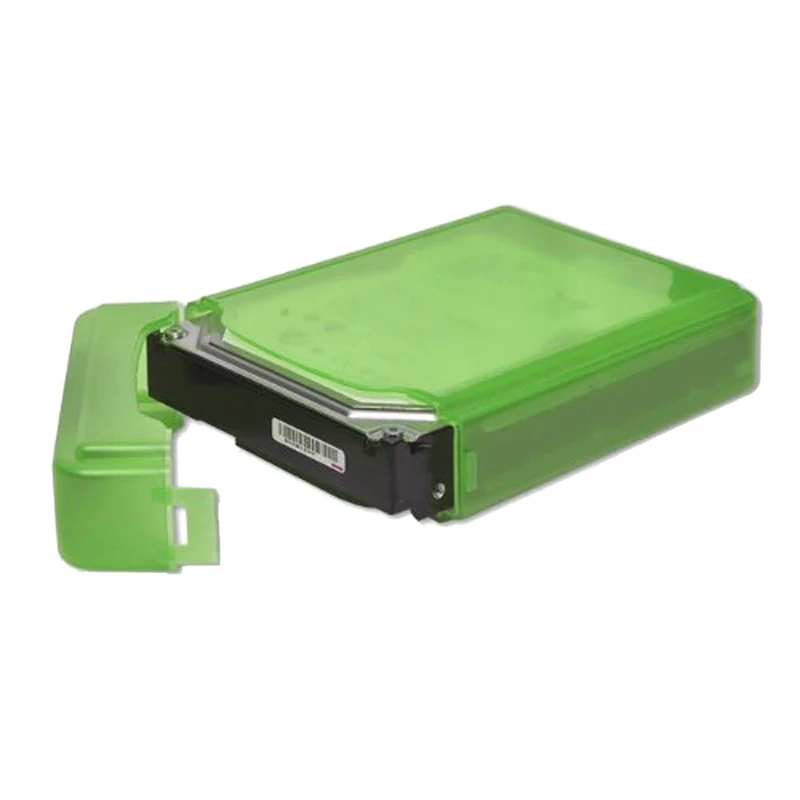 3,5 дюймовый IDE SATA HDD жесткий диск коробка для хранения Защитный чехол-зеленый